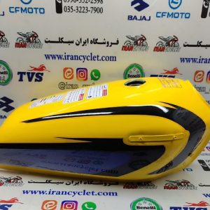 باك موتور سيكلت هندا زرد 81 اگزايتر شال مشكي ( با قاب بغل )