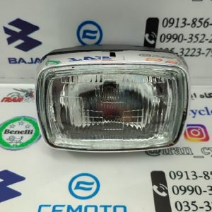 چراغ بلوری جلو کامل فلزی موتور سیکلت هندا شیشه ای ( زه لاکی )