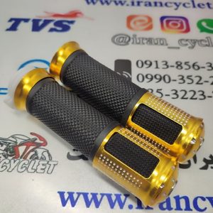 لاستیک سر دسته موتور سیکلت هندا فلزی تزئینی طلایی ( جفتی )