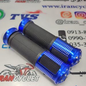 لاستیک سر دسته موتور سیکلت هندا فلزی تزئینی آبی ( جفتی )