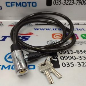 قفل کابلی ( تسمه ای ) مخصوص موتور سیکلت و دوچرخه ( 120 سانتی ) مشکی