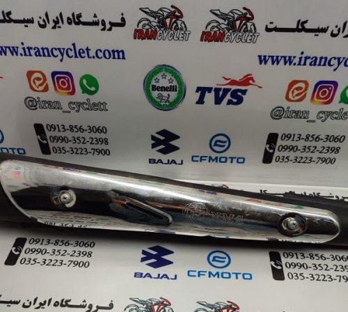 اگزوز موتور سیکلت هندا انژوکتر مشکی NMS با محافظ استیل استوک سالم - Image 2