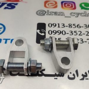 اسپیسر ارتفاع دهنده کمک عقب انواع موتور سیکلت کوتاه نقره ای ( جفت )