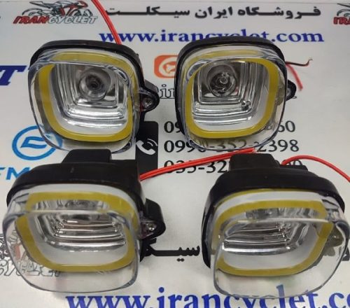 ست کامل راهنما موتور سیکلت هندا CDI نئون دار زرد (دست)
