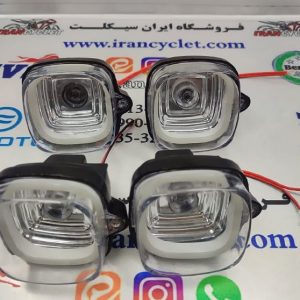 ست کامل راهنما موتور سیکلت هندا CDI نئون دار سفید (دست)