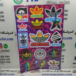 برچسب استیکر کامل آدیداس بنفش