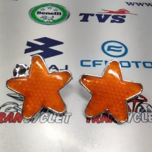 شبرنگ گوشواره موتور سیکلت هندا رزوه 6 ستاره نارنجی (جفت)
