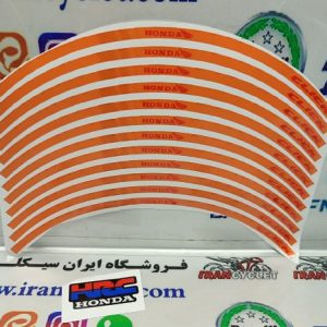 برچسب دور رینگ انواع موتور سیکلت هندا کلیک نارنجی (دست)