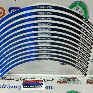برچسب دور رینگ انواع موتور سیکلت هندا کلیک آبی سرمه ای (دست)