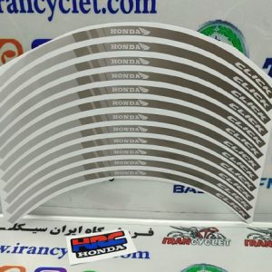 برچسب دور رینگ انواع موتور سیکلت هندا کلیک نقره ای خاکستری (دست)
