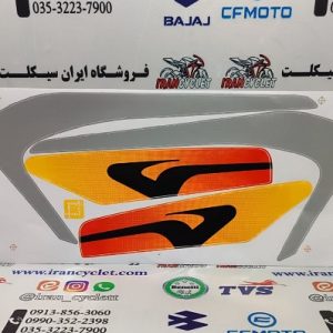 برچسب کامل باک موتور سیکلت هندا کاستوم نقره ای کویری
