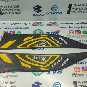 کف پایی موتور سیکلت طرح ایروکس مشکی زرد اتاق قدیم