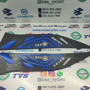 کف پایی موتور سیکلت طرح ایروکس مشکی آبی اتاق قدیم