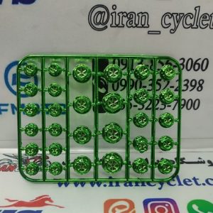 ست کامل درپوش (گل پیچ) روی پیچ موتور سیکلت (سبز)