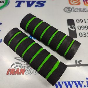 روکش ابری 4 تیکه (عرق گیر) سر دسته انواع موتور سیکلت مشکی سبز ( دست )