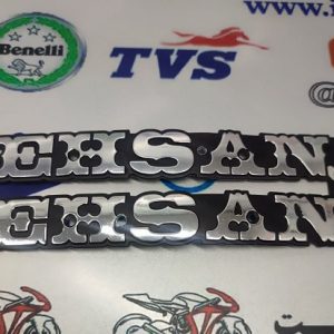 مارک (آرم) باک انواع موتور سیکلت هندا فلزی احسان نقره ای طرح دار (اصلی) (جفت)