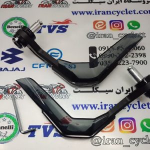 هند گارد محافظ دسته شیشه ای وزنه دار انواع موتور سیکلت مشکی (جفت)