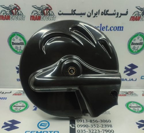 قاب کاور محافظ گرد روی دیسک چرخ جلو انواع موتور سیکلت تریل مشکی