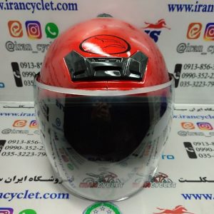 کلاه ایمنی کاسکت بدون فک قرمز