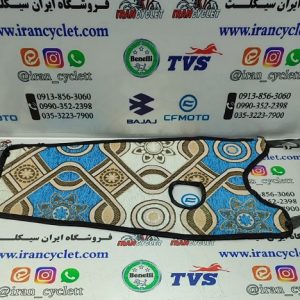 روکش باک پارچه ای انواع موتور سیکلت هندا درب باک کنار (گلدار آبی نخودی)