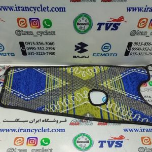 روکش باک پارچه ای انواع موتور سیکلت هندا درب باک کنار (گلدار آبی سبز)