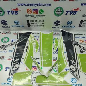 برچسب کامل موتور سیکلت آپاچی 160 جدید شرکتی (سبز) (دست)