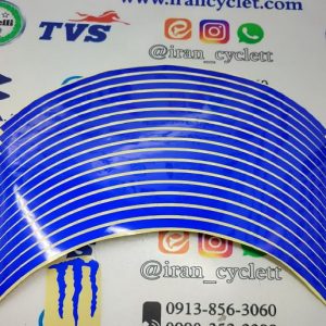 برچسب دور رینگ انواع موتور سیکلت هندا شبرنگ آبی