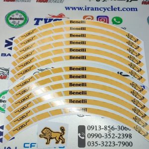 برچسب دور رینگ انواع موتور سیکلت بنلی زرد