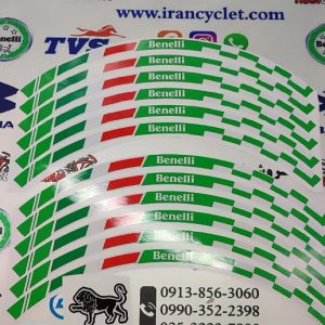 برچسب دور رینگ انواع موتور سیکلت بنلی سبز قرمز