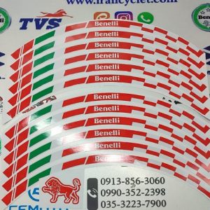 برچسب دور رینگ انواع موتور سیکلت بنلی قرمز