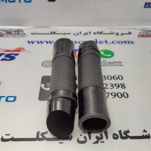 لاستیک سر دسته موتور سیکلت هندا فلزی تزئینی اصلی پلاس مشکی (دست)