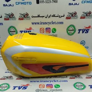 باک موتور سیکلت هندا زرد کاستوم نقره ای (با قاب بغل)