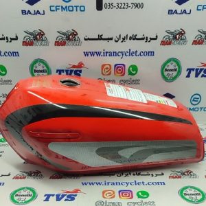 باک موتور سیکلت هندا قرمز کاستوم مشکی (با قاب بغل)