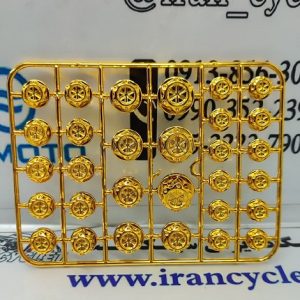 ست کامل درپوش (گل پیچ) روی پیچ موتور سیکلت (طلایی)