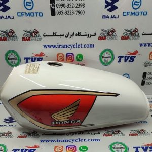 باک موتور سیکلت هندا سفید قرمز سوری هندا پر طلایی (با قاب بغل)