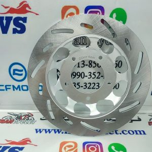 ديسك ترمز جلو موتور سيكلت هندا 5 سوراخ گرد نقره اي