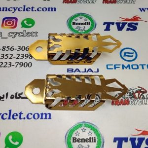 محافظ کاور فلزی رنتال روی کمک فنر عقب انواع موتور سیکلت طلایی