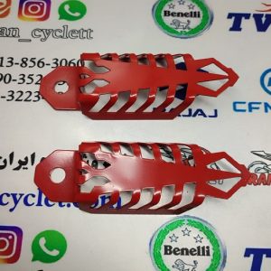 محافظ کاور فلزی رنتال روی کمک فنر عقب انواع موتور سیکلت قرمز