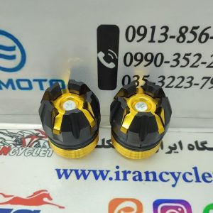 پروتکشن چرخ جلو و عقب رنتال تاج دار موتور سیکلت طلایی