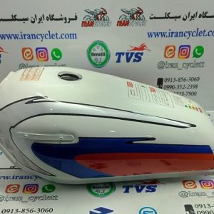 باک موتور سیکلت هندا سفید 81 اگزایتر دور مشکی (با قاب بغل)