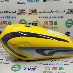 باک موتور سیکلت هندا زرد کاستوم مشکی (با قاب بغل)