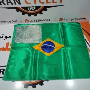 پرچم و پلاستیک مشمای زین موتور سیکلت هندا برزیل سبز
