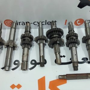 8 عدد شافت گیربکس و کلاچ و چرخ زنجیر جور موتور سیکلت هندا (دست)