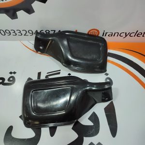 محافظ دسته موتور سیکلت انواع تریل صاف خط و خشدار مشکی (مطابق عکس) (جفت)