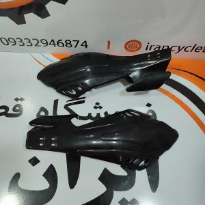 محافظ دسته انواع موتور سیکلت تریل فانتزی خط و خشدار مشکی (جفت)