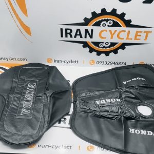روکش باک و زین دو تیکه موتور سیکلت هندا درب کنار چرمی مشکی