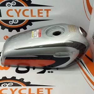 باک موتور سیکلت هندا انژوکتر یسون 6 پیچ بیضی نقره ای اگزایتر درب بزرگ تخت