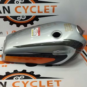 باک موتور سیکلت هندا انژوکتر یسون 6 پیچ بیضی نقره ای اگزایتر درب ساده وسط