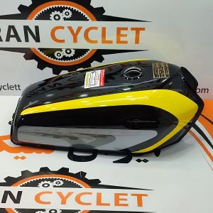 باک موتور سیکلت هندا انژوکتر یسون 6 پیچ بیضی مشکی کاستوم درب ساده وسط
