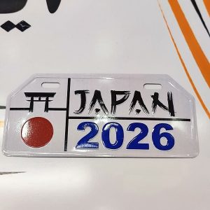 پلاک تزئینی موتور سیکلت آیروکس (ژاپن 2026 سفید)